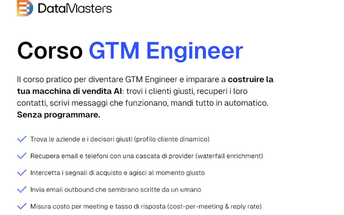 Scarica GTM Engineer – Data Masters