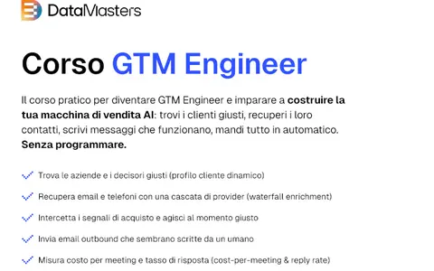 Scarica GTM Engineer – Data Masters